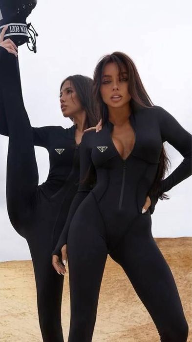 Комбінезон PRADA на замку брендовий прада теплий з імітацією корсета