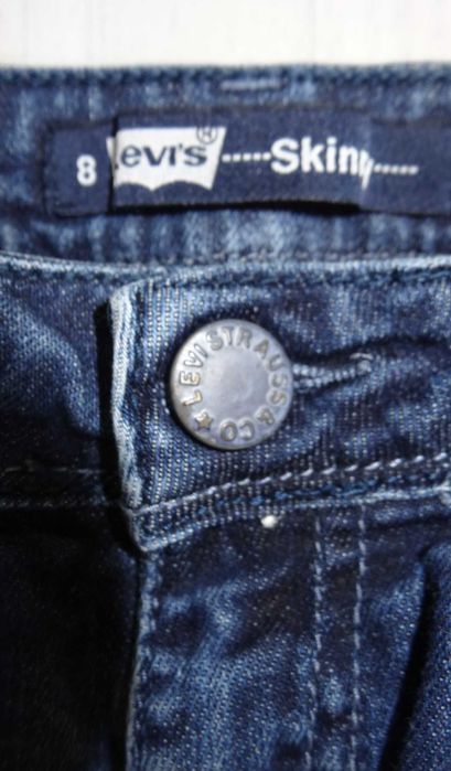 Jak NOWE jeansowe spodnie rurki Levi's 128-134 na 8 lat