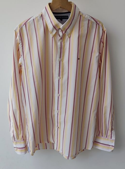 Koszula Męska Tommy Hilfiger Paski Kolorowa L