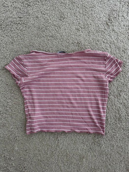 Рожевий кроп-топ Primark у смужку.