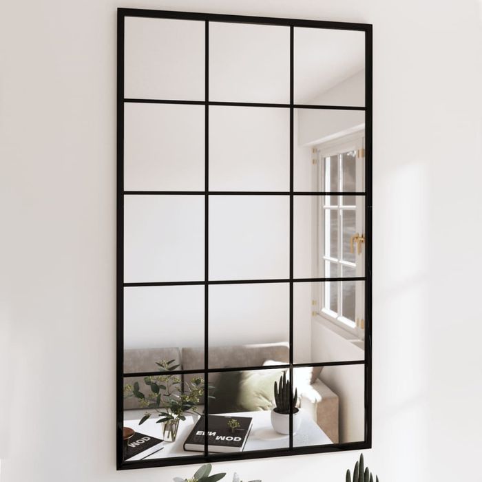 Vidaxl Lustra Ścienne, 6 Szt., Czarna Rama, 100 X 60 Cm, Metal