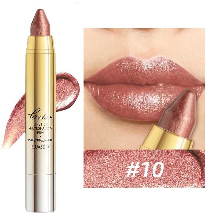 Błyszcząca Perłowa Szminka - Nawilżająca, Połyskująca, HUASURV