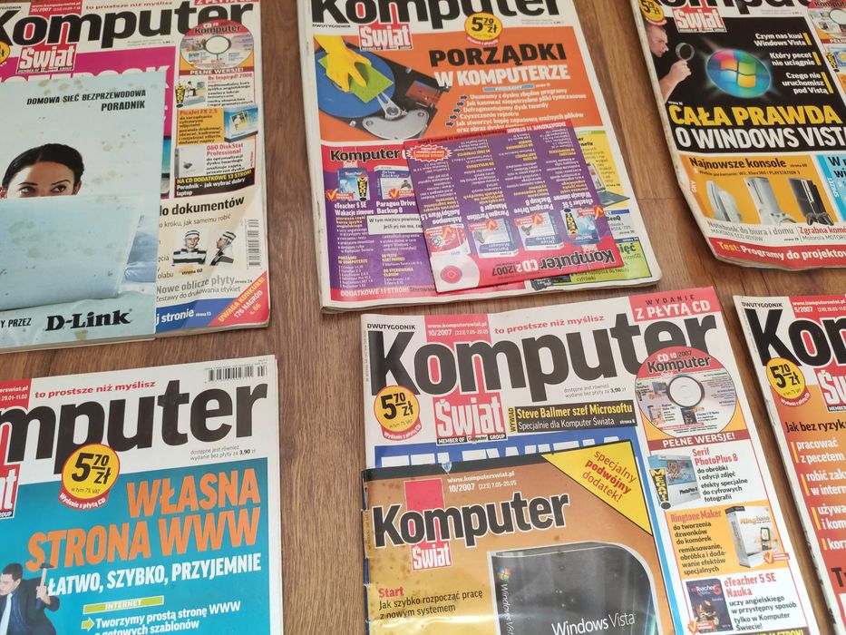48x sztuk Komputer Świat, PC WORLD, Twój Niezbędnik, Ekspert 2001 - 2007