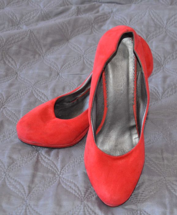 Czerwone buty na obcasie 10 cm Jennifer rozmiar 37