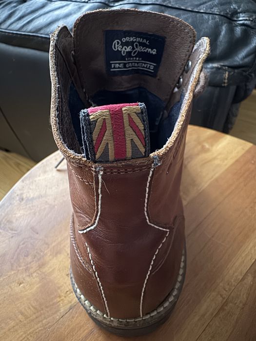 Pepe Jeans ICON BOOT CLEAN Leather Boots DK MOKA r. 42 z pudełkiem