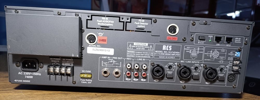 6-зонний мікшерний підсилювач RC5 VLZ-6240A i