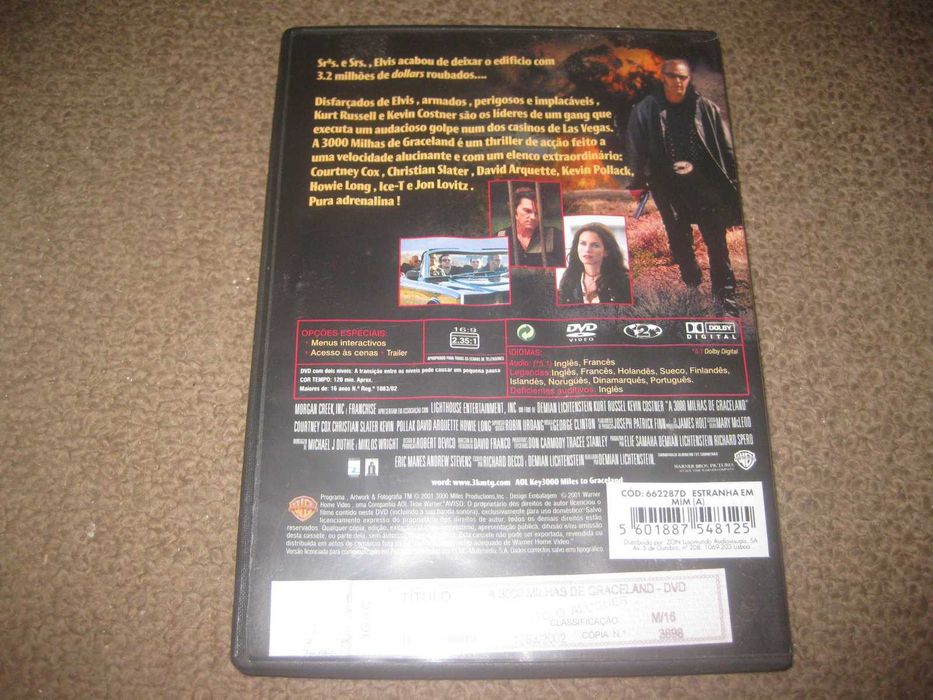 DVD "3000 Milhas de Graceland" com Kevin Costner