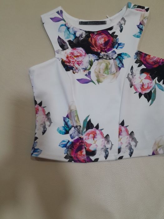 Top Guess estampado curto