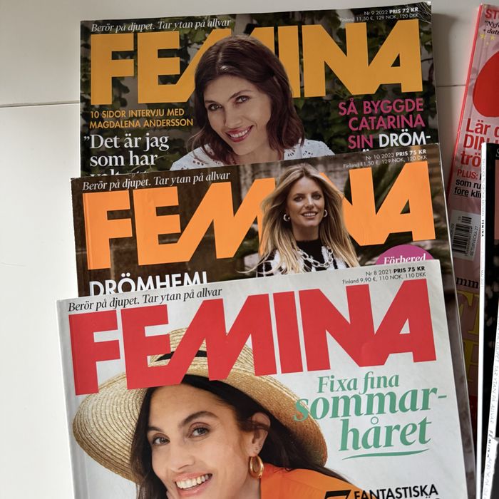 Szwedzkie gazety Femina Amelia hänt