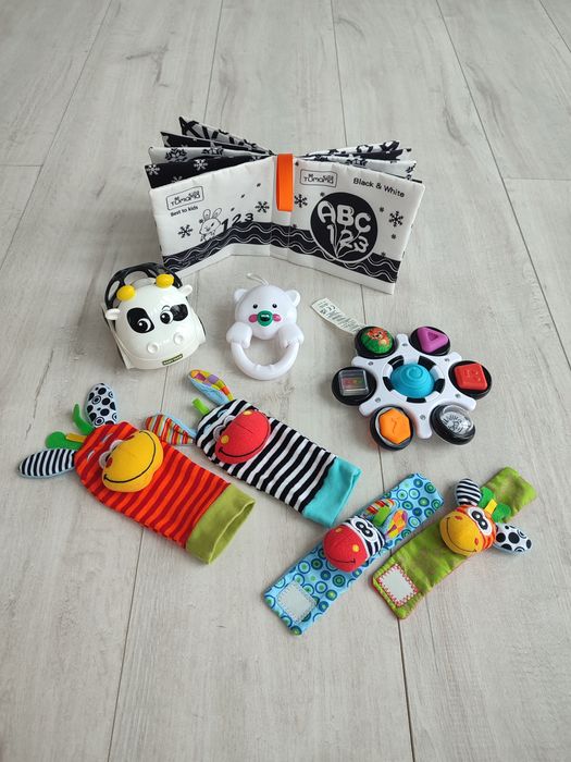 Розвиваючі іграшки для немовляти | тактильні, книжечка, браслети | ста