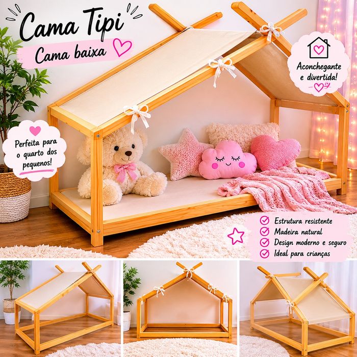 Cama estilo típi infantil