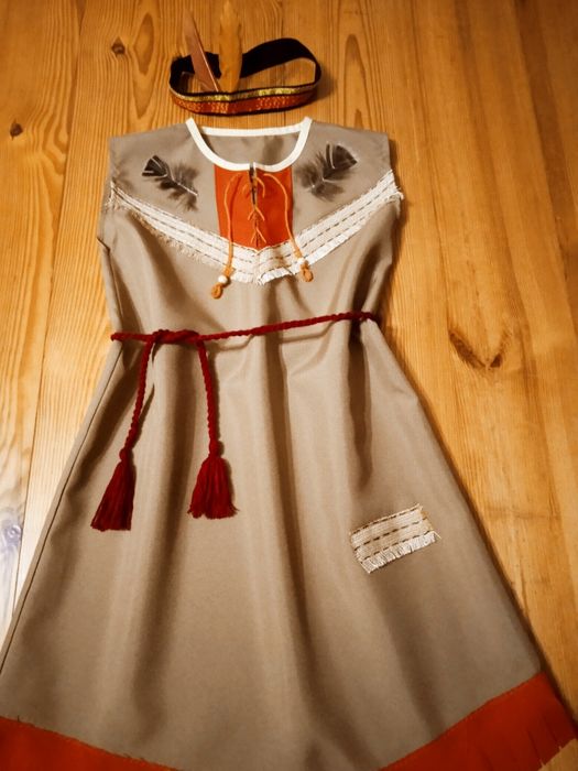 Nowa Sukienka Indianki 140 Indianka Pocahontas Suknia i Opaska