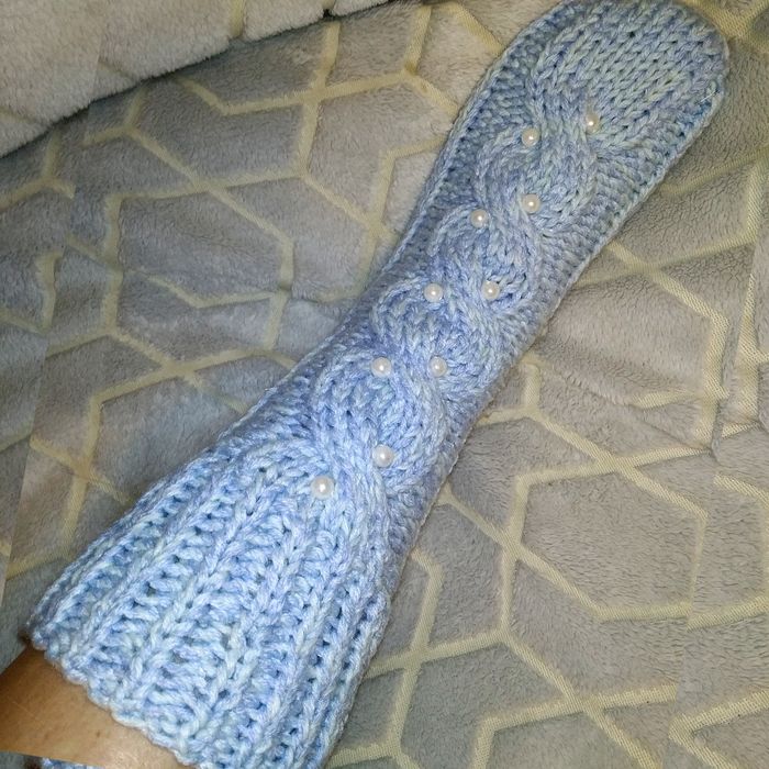 Р.37-38 Шерстяные вязаные теплые зимние носочки носки тапочки сапожки