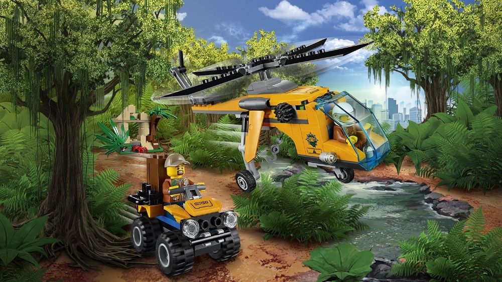 LEGO CITY 60158 Helikopter Transportowy Dżungla Quad NOWE