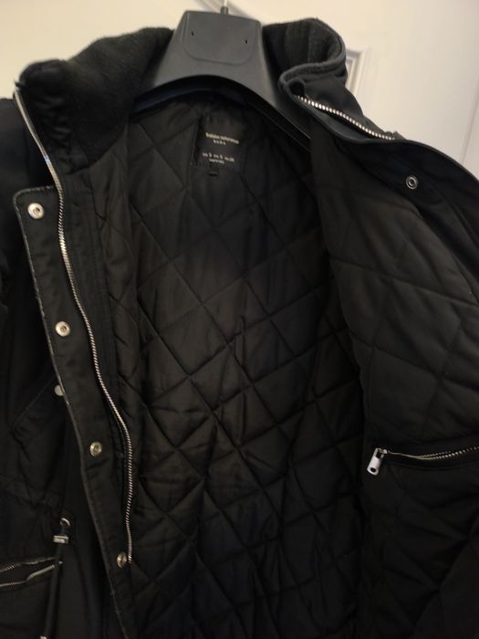 Parka preta impermeável Zara