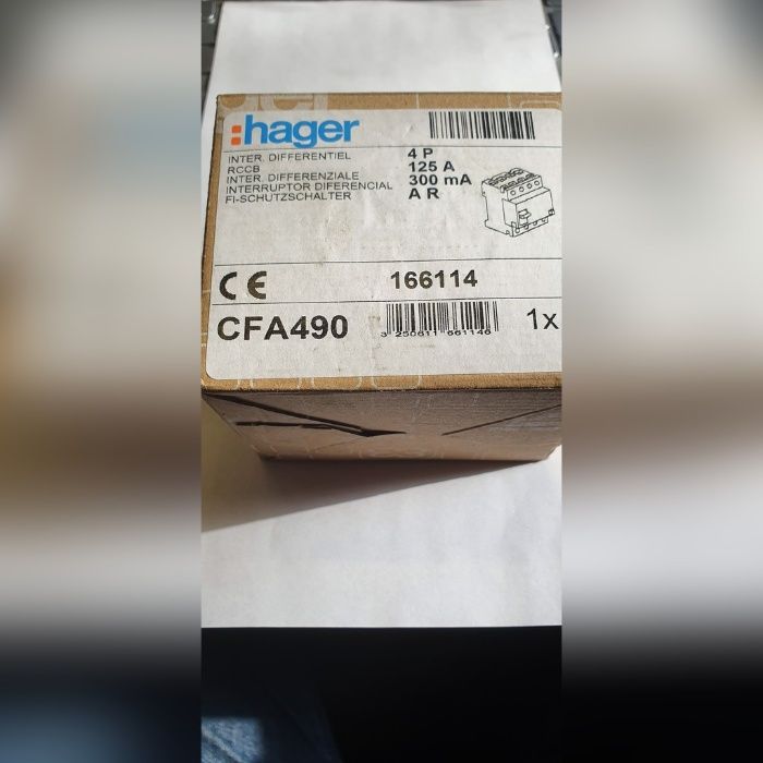 Wyłącznik różnicowoprądowy 4P 125A 0,3A typ A CFA4