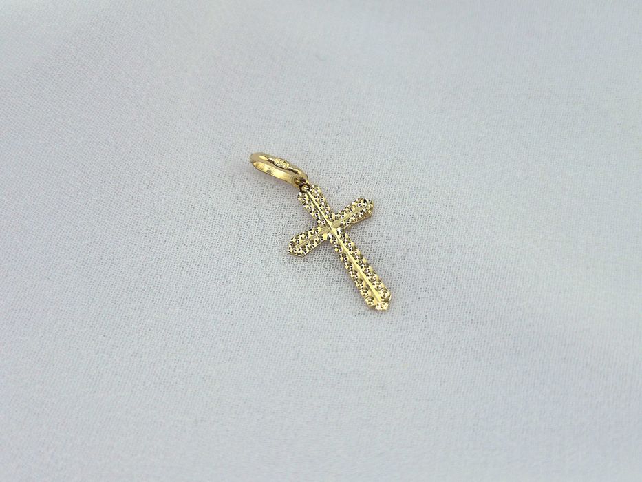 Złota zawieszka krzyż krzyżyk 0,31g PR.585 14K