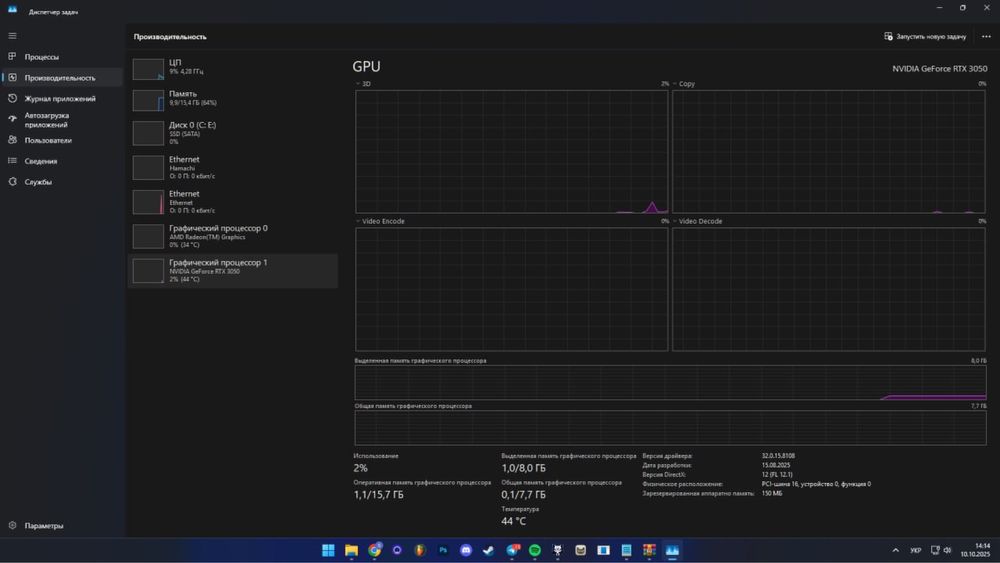 Ігровий набір: Ryzen 55600G + RTX3050 + DDR4 16GB + Монітор ( СРОЧНО )