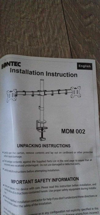 Wspornik na 2 Monitory