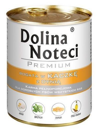 Karma dla psa z dużą ilością mięsa - Dolina Noteci Kaczka i Dynia 800g
