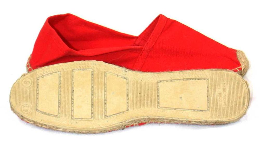 Klasyczne męskie płócienne sznurkowe espadryle czerwone 42