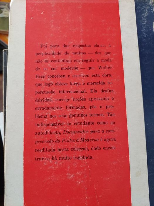 Documentos para a compreensão da pintura moderna, de Walter Hess