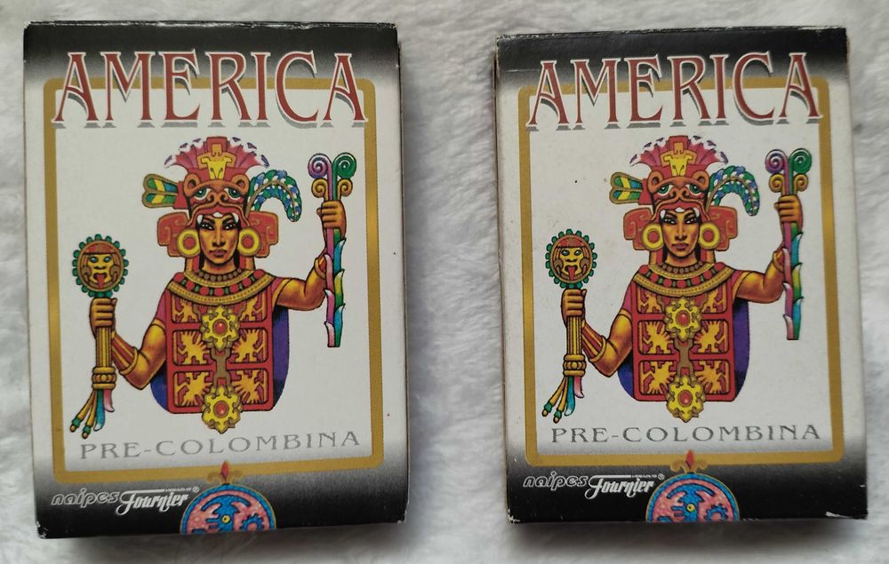 2 baralhos de cartas iguais Fournier - América pré-colombina