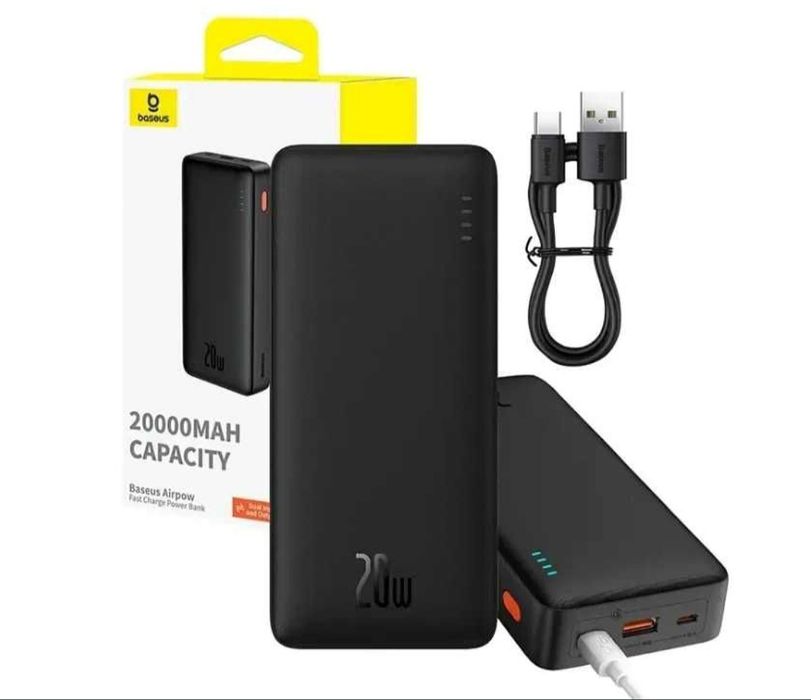 Павербанк BASEUS Airpow PD 20W 20000mAh Швидка зарядка  Дата 09.2025