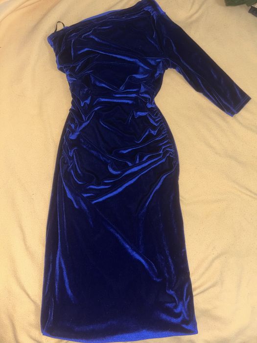 Vestido azul veludo