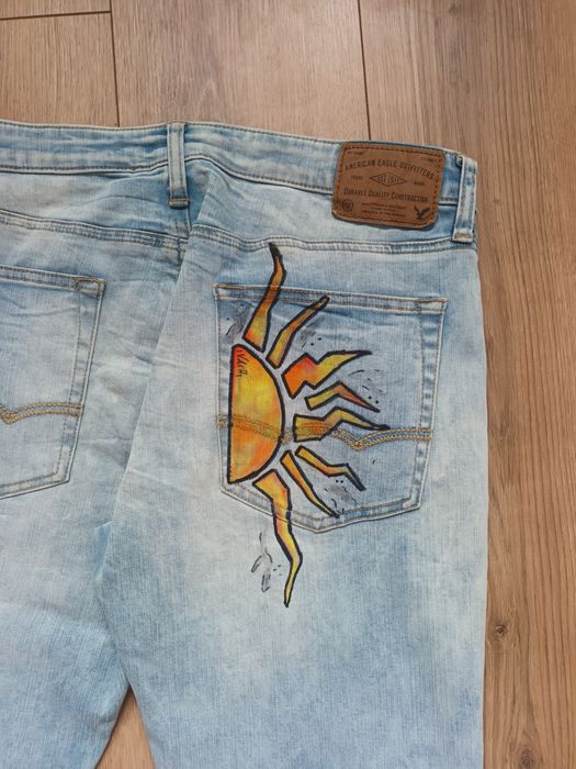 one of one custom American Eagle jeans ☀️