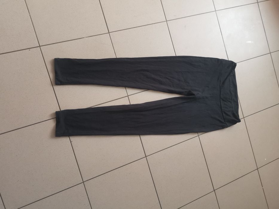 Legginsy bawełniane z szerokim pasem wysokim stanem r 38/40