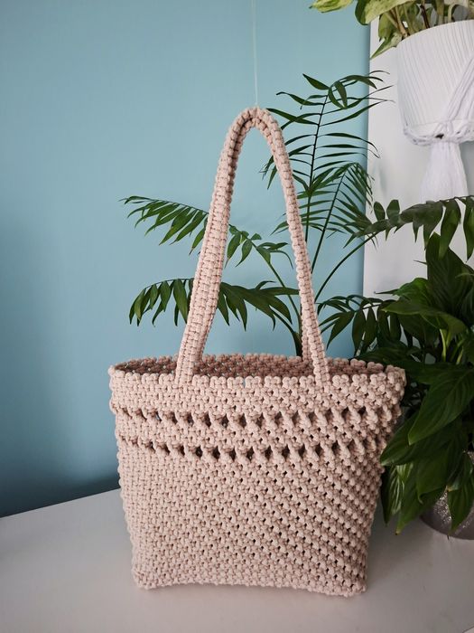 Torebka letnia plażowa makrama
