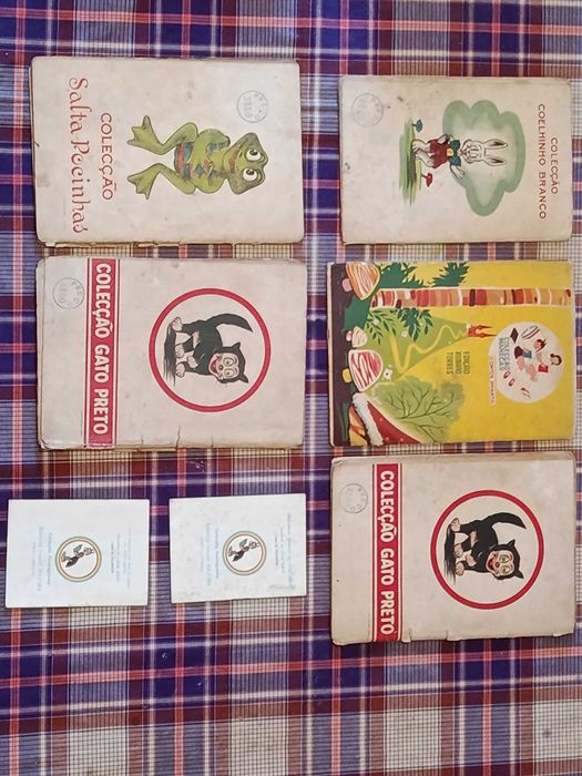 Livros infantis antigos Colecçao Salta Pocinhas, coelhinho branco, Manecas, Gato Preto, Formiguinha