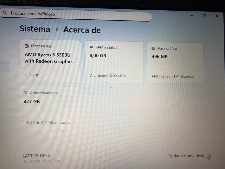 HP Laptop 15s | 8GB RAM | 512 SSD |  AMD Rysen 5 5500U