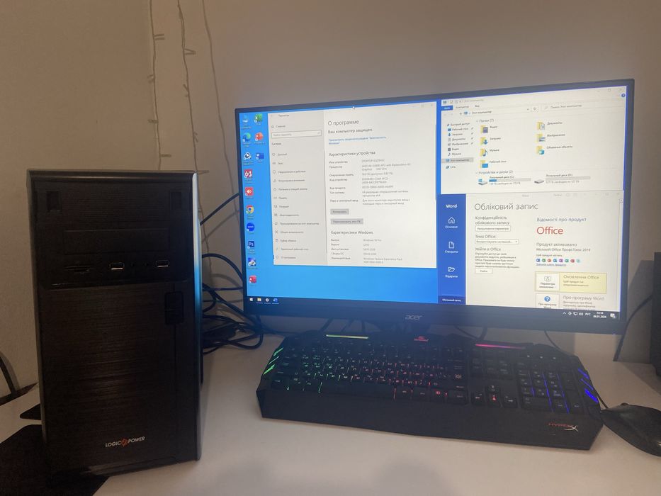 ПК Системний блок А6-5400К ОЗУ 10ГБ/HDD 320Гб Win10+Office