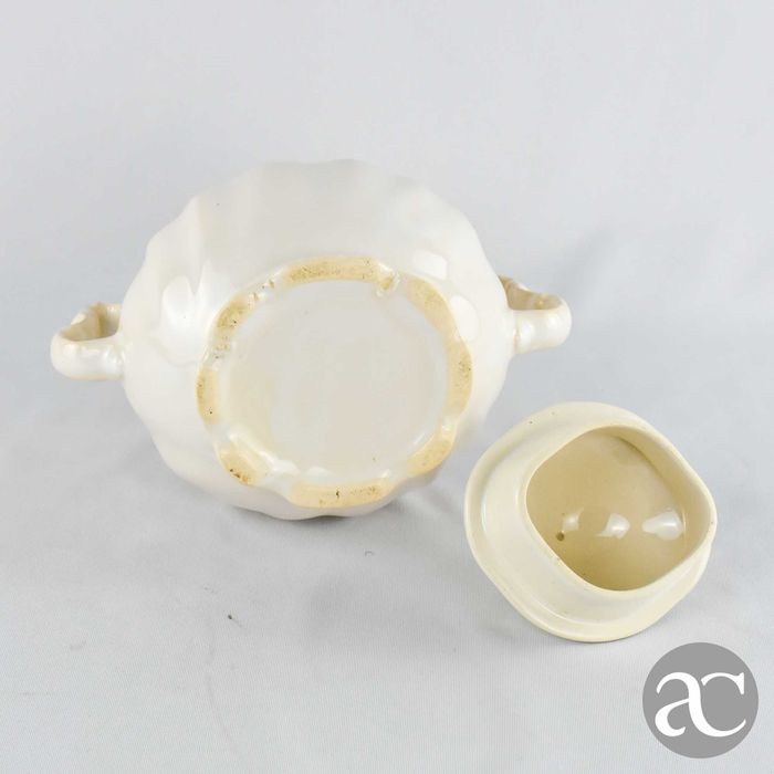 Bule e açucareiro em faiança séc. XIX