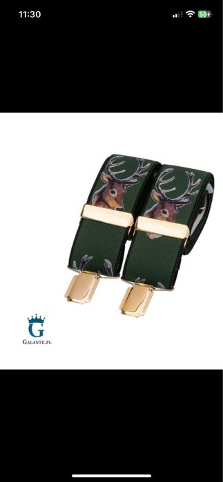 Szelki z motywem mysliwskim Galante