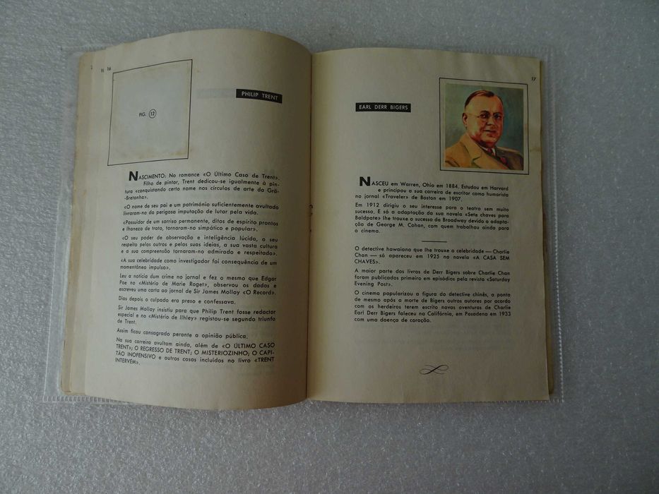 Rara caderneta Chocolates Regina - Sherlock - Grandes vultos da literatura policial (tem 4 cromos)