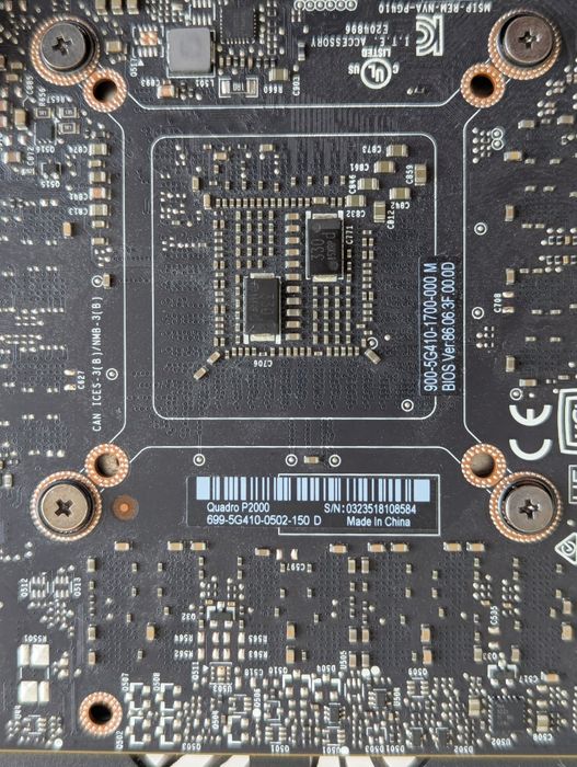 PNY Nvidia Quadro P2000 Placa Gráfica Quadro P2000 5GB GDDR5 Pcie 3.0 x16 - VCQP2000-SB