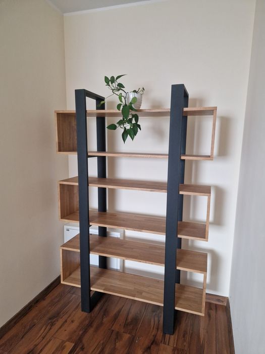 Regał dębowy loft