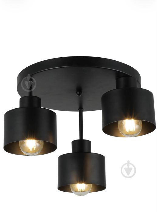 Люстра стельова Sensio Antlia 3×40W E27, чорна, нова