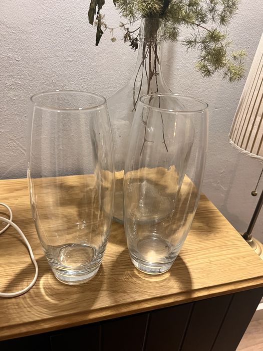 2 vasos / 2 vases transparent