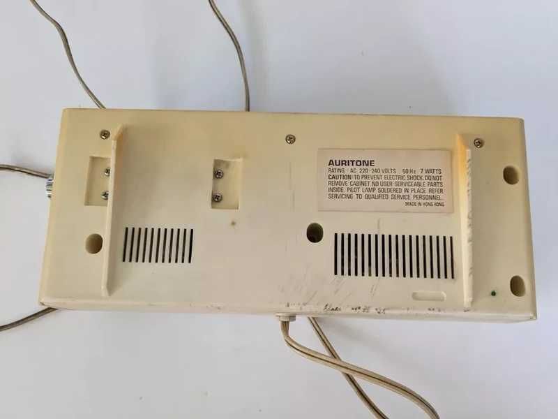 Vintage 70s Auritone Am/Fm Retro Space Age Flip Clock Hong Kong Radio