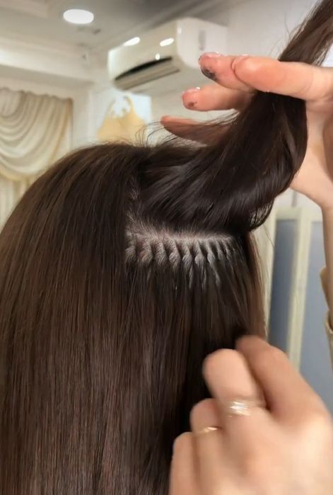 Наращивание волос ,итальянская техника.
