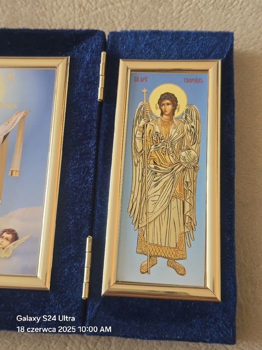 Ikona TRYPTYK prawosławny ARCHANIOŁ Michał i Gabriel. MB POKROW