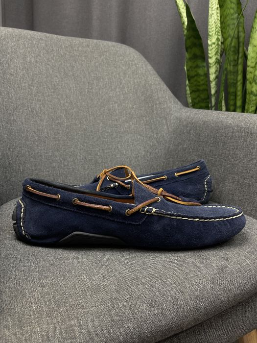 Оригінальні замшеві лофери polo ralph lauren  anders suede loafer