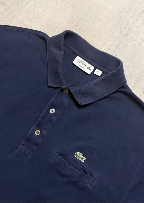 Оригінальна Lacoste чоловіча синя поло XL  в ідеальному стані