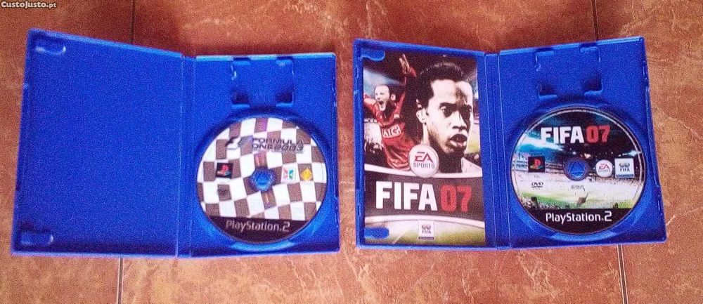 playstation 2 com 2 comandos + 73 jogos