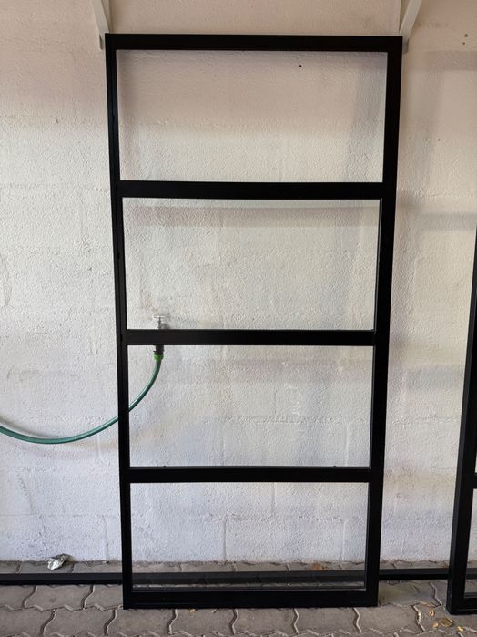 Portas correr ferro lacado preto