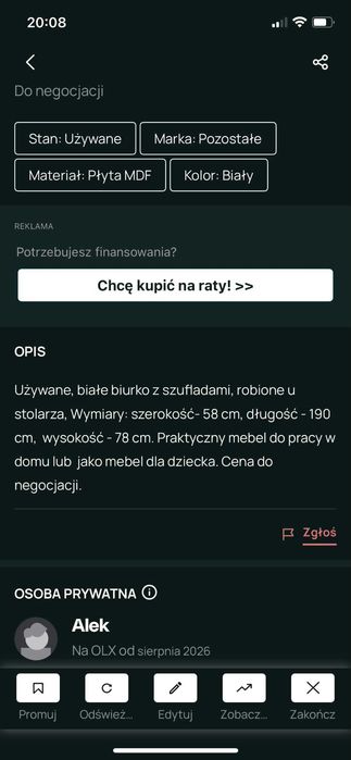 Biurko dla dziecka lub do biura